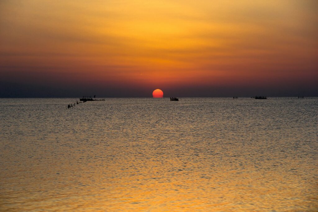 Tunisko západ slunce