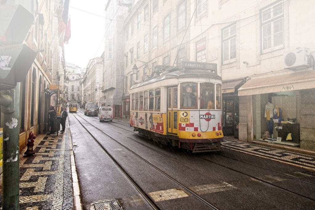 Lisabon jízda tramvají